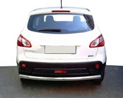 Nissan Qashqai 2010-2014 рр. Задня дуга пряма (нерж.) фото 1