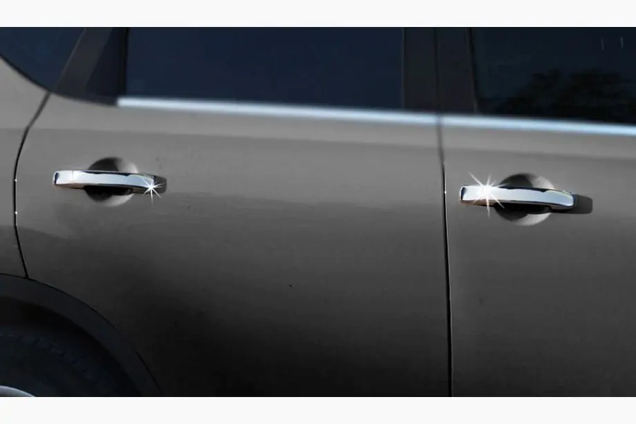 Nissan Qashqai 2010-2014 рр. Накладки на ручки (4 шт, нерж) Без чіпа, Carmos - Турецька сталь Фото 5