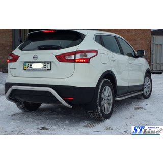 Задня дуга AK007-1 (нерж) Nissan Qashqai 2014-2021 рр. фото 2