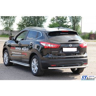 Задня дуга AK002 (нерж) Nissan Qashqai 2014-2021 рр. фото 2