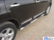 Nissan Qashqai 2010-2014 рр. Бічні труби (2 шт., нерж.) фото 4