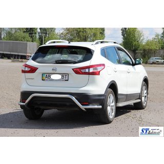 Задня дуга AK007-Plus (нерж) Nissan Qashqai 2014-2021 рр. фото 2
