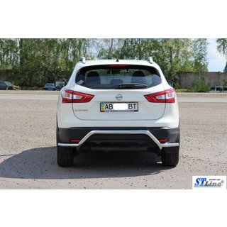 Задня дуга AK007-Plus (нерж) Nissan Qashqai 2014-2021 рр. фото 3