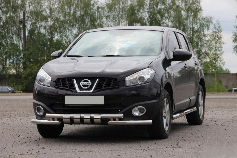 Nissan Qashqai 2010-2014 рр. Передній вус ST009-15 (нерж.) Image