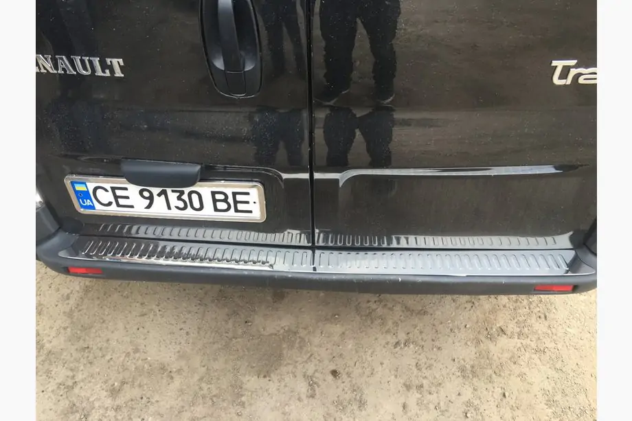 Nissan Primastar 2002-2014 рр. Накладки на задній бампер (Omsa, нерж.) Фото 2