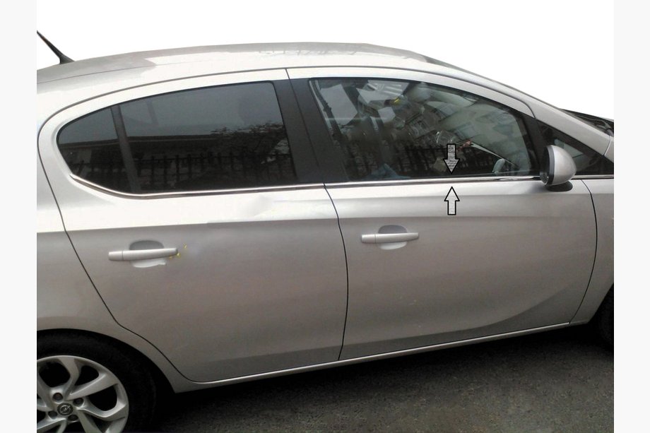 Opel Corsa E 2015-2019 рр. Окантовка вікон (6 шт, нерж) Image