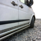 Mercedes Vito W639 2004-2014 рр. Молдинг дверний (на кант двері, 8 частин, нержавійка) фото 1
