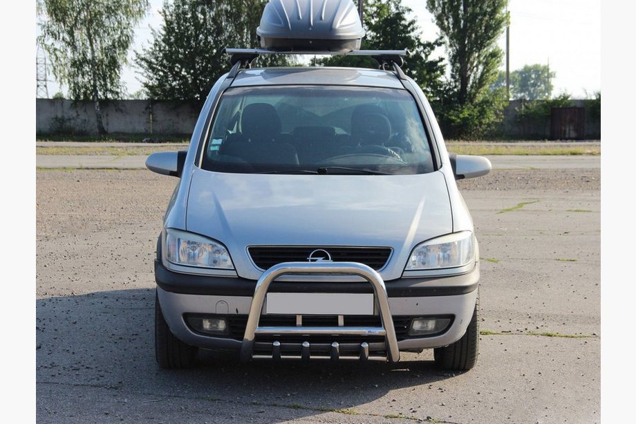Opel Zafira A 1998-2005 рр. Кенгурятник QT006 (нерж) Image