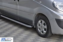 Opel Vivaro 2001-2015 рр. Бокові пороги King (2 шт., алюм.) фото 2