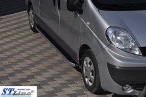 Opel Vivaro 2001-2015 рр. Бокові пороги King (2 шт., алюм.) фото 5