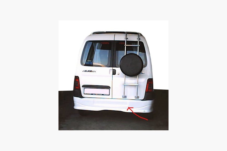 Citroen Berlingo 1996-2008 рр. Накладка на задній бампер (під фарбування) Фото 2