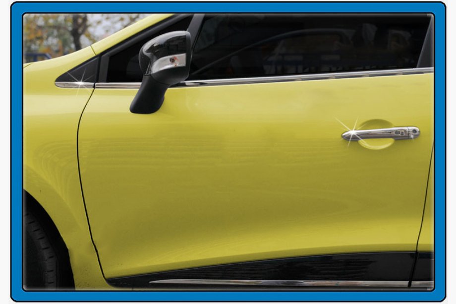Renault Clio IV 2012-2019 рр. Накладки на дверні ручки HB (4шт, нерж) Фото 2