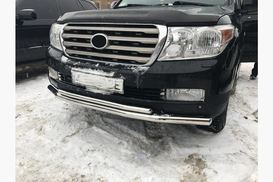 Toyota Land Cruiser 200 2007-2021 рр. Передня дуга ST014 (2007-2015 нерж.) 60мм на 42мм Image