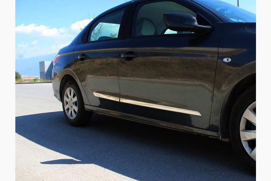 Peugeot 301 2012- рр. Молдинг дверний (4 шт, нерж) Image