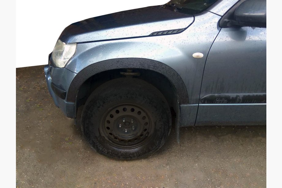 Suzuki Grand Vitara 2005-2017 рр. Накладки на арки (4 шт, чорні) Image
