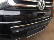 Volkswagen T5 2010-2015 рр. Накладка на решітку бампера (нерж) Carmos - турецька сталь фото 1