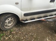 Renault Kangoo 1998-2008 рр. Бокові пороги Vison (2 шт., алюміній ↗ нерж) фото 1