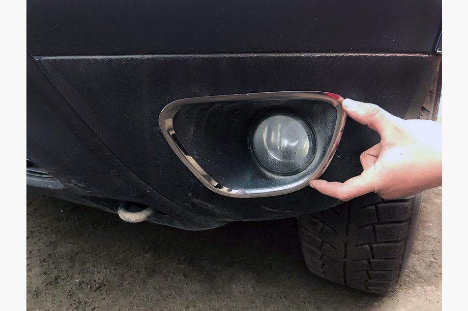 Renault Duster 2008-2017 рр. Накладки на противотуманки 2008-2013 (2 шт., нерж) Image