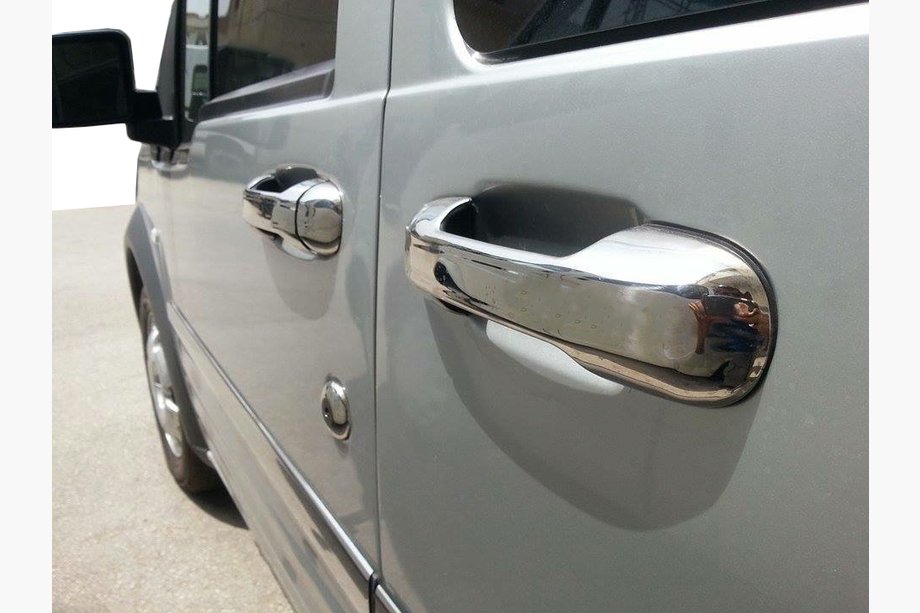 Ford Connect 2002-2006 рр. Накладки на ручки (4 шт., нерж.) Image