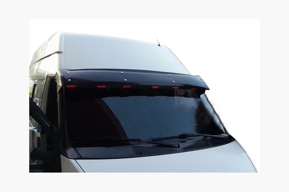 Ford Transit 2000-2014 рр. Козирьок на лобове скло (чорний глянець, 5мм) Image