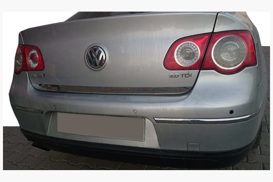 Volkswagen Passat B6 2006-2012 рр. Кромка багажника (нерж) OmsaLine - Італійська нержавійка Фото 1