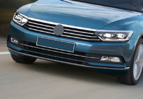 Volkswagen Passat B8 2015-2023 рр. Накладки на передній бампер (2015-2018, 3 шт, нерж) фото 6