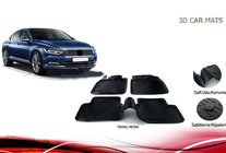 Volkswagen Passat B8 2015-2023 рр. Гумові килимки (4 шт, Niken 3D) фото 1