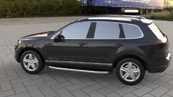 Volkswagen Touareg 2010-2018 рр. Бокові пороги Fullmond (2 шт., алюм) фото 2