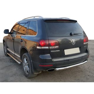Задній захист AK002 (2 шт., нерж) Volkswagen Touareg 2002-2010 рр. фото 3