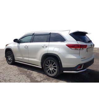 Задні куточки (2 шт., нерж) Toyota Highlander 2013-2019 рр. фото 1