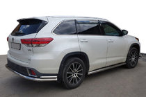 Toyota Highlander 2013-2019 рр. Задній захист AK005-2 (2 шт., нерж) фото 1