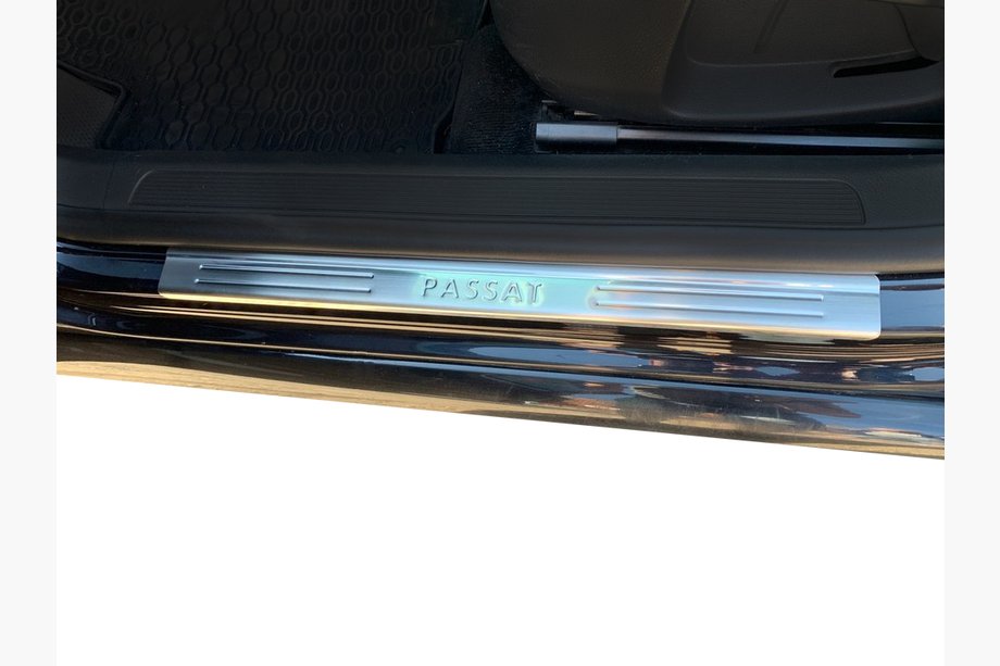 Volkswagen Passat B6 2006-2012 рр. Накладки на пороги OmsaLine тип 1 (4 шт, нерж) Image