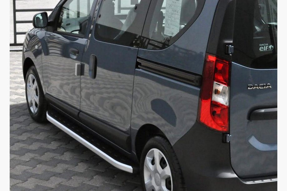 Renault Dokker 2013-2022 рр. Бокові пороги Fullmond (2 шт., Алюміній) Image