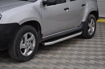 Renault Duster 2008-2017 рр. Бокові пороги Fullmond (2 шт., алюміній) фото 1