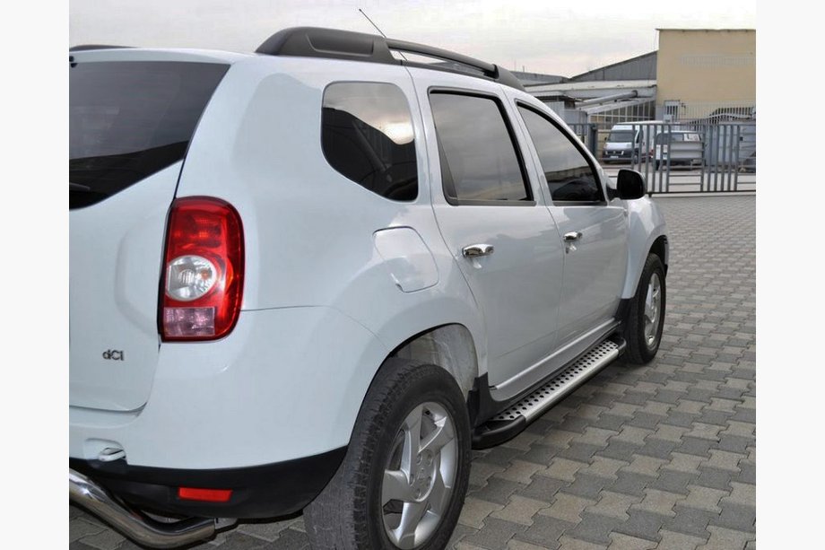 Dacia Duster 2008-2018 рр. Бокові пороги X5-тип (2 шт, алюмін. профілю.) Image