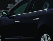 Renault Fluence 2009-2016 рр. Нижня окантовка стекол (4 шт, нерж) Carmos - турецька сталь фото 2