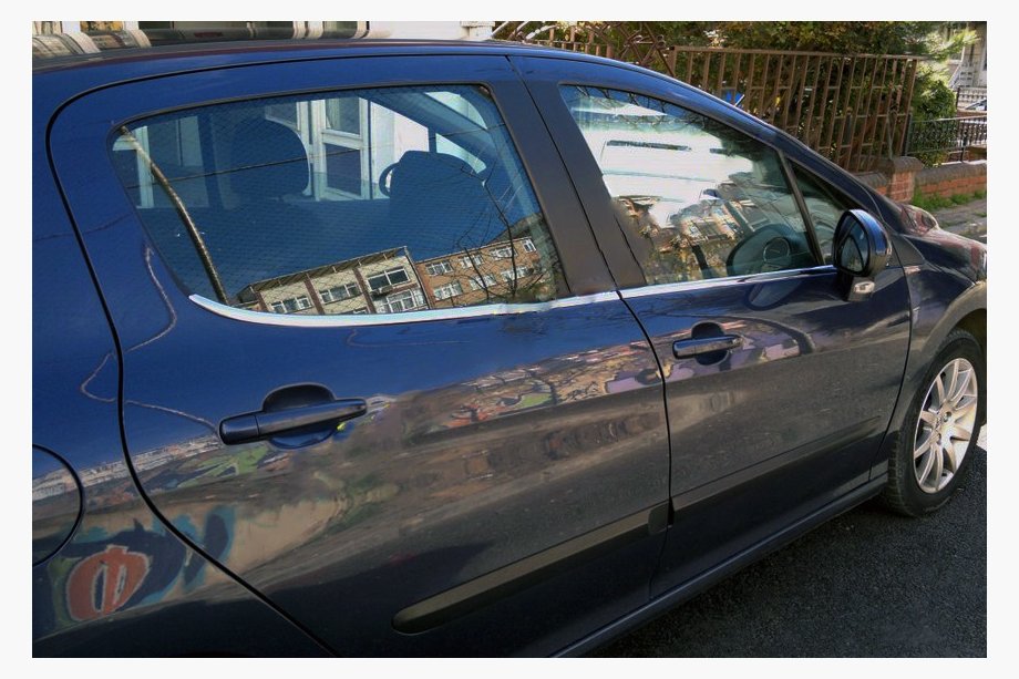 Peugeot 308 2007-2013 рр. Молдинг скла (4 шт, нерж) Image