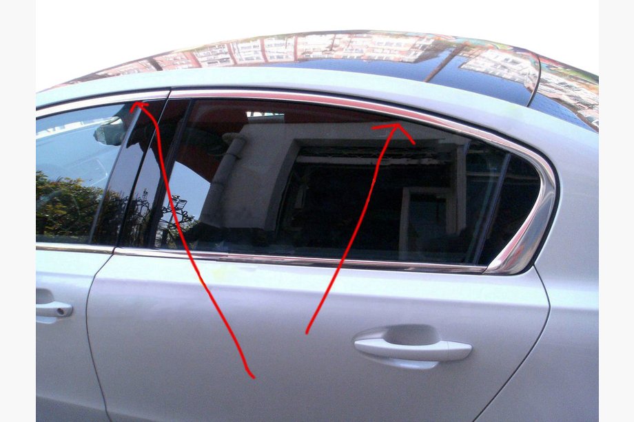 Peugeot 508 2010-2018 рр. Верхня окантовка вікон (Sedan, нерж) Image