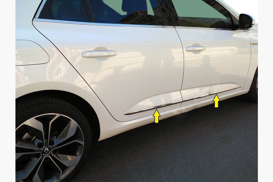 Renault Megane IV 2016-2025 рр. Молдинг дверний (Sedan, нерж) Image