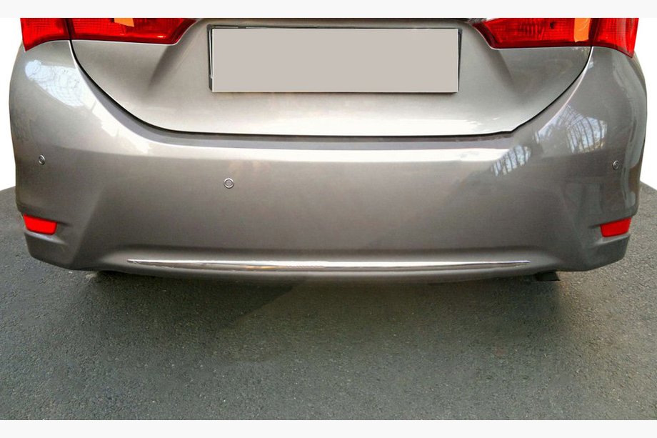 Toyota Corolla 2013-2019 рр. Кромка бампера (нерж) Image