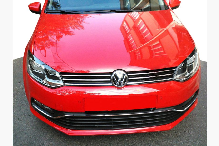 Volkswagen Polo 2010-2017 рр. Накладки на решітку HB (2014↗ нерж) Фото 1