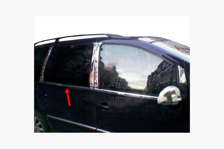 Volkswagen Sharan 1995-2010 рр. Окантовка вікон (4 шт, нерж) OmsaLine - Італійська нержавійка Фото 4