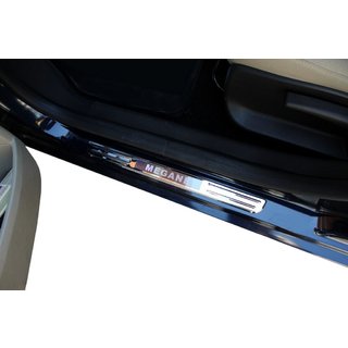 Renault Megane I Бездротові пороги з підсвічуванням (2 шт, нерж)