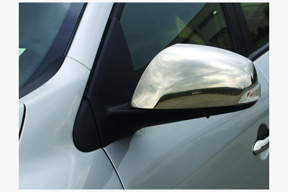 Renault Laguna 2007-2015 рр. Накладки на дзеркала (2 шт., нерж.) OmsaLine - Італійська нержавійка Image