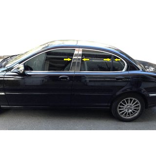 Jaguar X-Type Хром накладки на стійки (нерж.)
