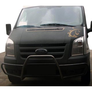 Кенгурятник з вусами WT021 (2006-2014, нерж.) Ford Transit 2000-2014 рр.
