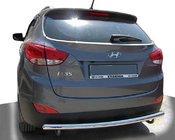 Hyundai IX-35 2010-2015 рр. Задній захист AK002 (нерж.) фото 1