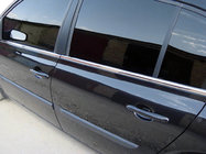 Renault Megane II 2004-2009 рр. Зовнішня окантовка вікон (4 шт, нерж) фото 1