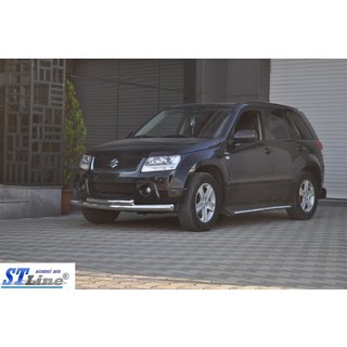 Передній подвійний вус 60/42мм (нерж) Suzuki Grand Vitara 2005-2017 рр. фото 4