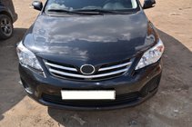Toyota Corolla 2007-2013 рр. Накладки на решітку радіатора (2010-2013р, 3 шт, нерж.) фото 2